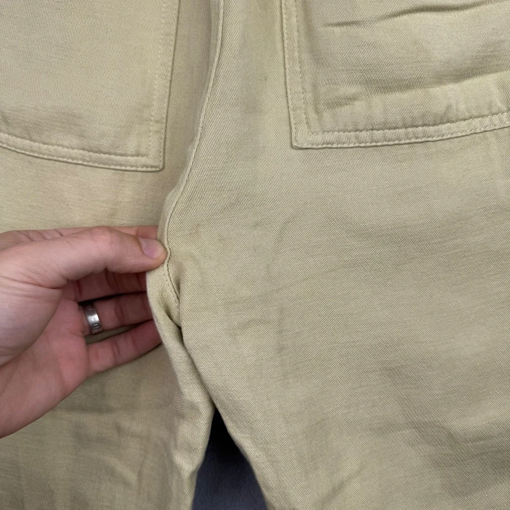 ZARA Women Beige Elastic‎ Waist Cargo Pocket Pants Size S